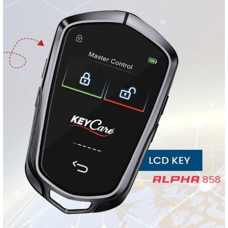 Key Care LCD Smart Key | ALPHA 858 BLACK | ALPHA-858B | For All Cars